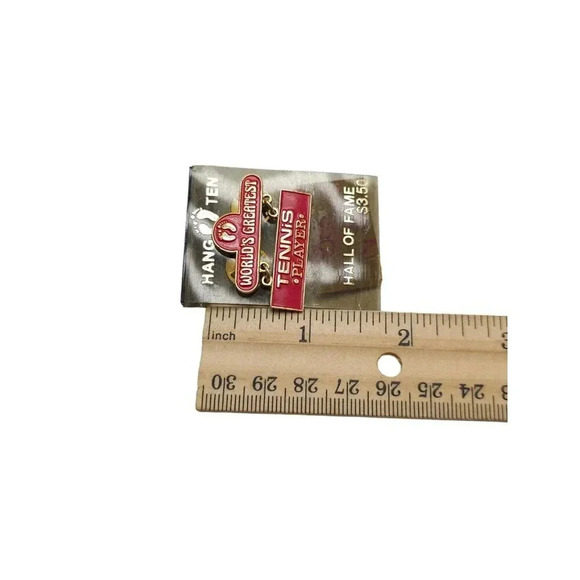 Hang Ten World's Greatest Tennis Player Hall of Fame Footprints Lapel Brooch Pin - Picture 4 of 4